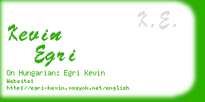 kevin egri business card